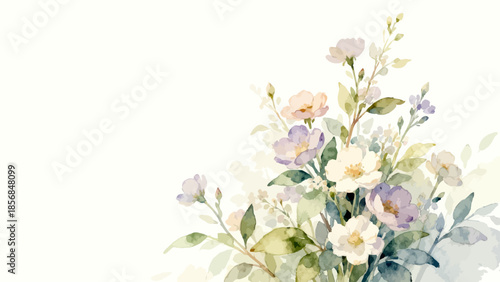 Watercolor floral arrangement