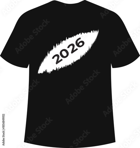 Vector illustration of a blank black cotton t-shirt design template for casual fashion clothing and textile print art

