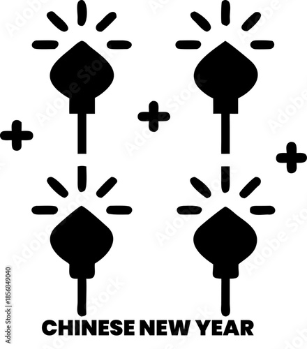 Chinese new year celebration with glowing lanterns and festive lights symbolizing prosperity and good fortune for asian lunar holiday