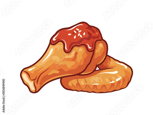 Delicious Chicken Wings with Savory Sauce and Sesame Seeds