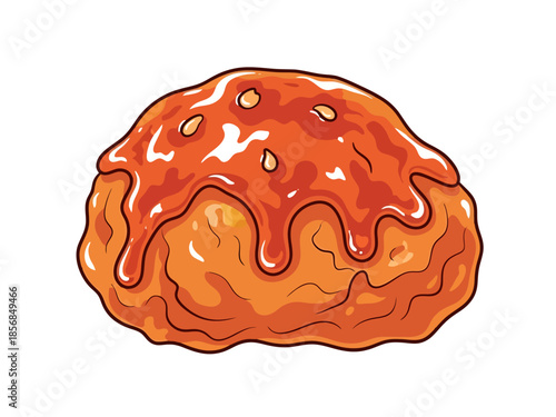 Savory Baked Meatball Covered in Tomato Glaze