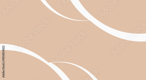 Minimalist Beige Background with Abstract White Brush Strokes - Modern Design Element