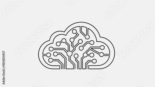 Cloud Computing Network Circuit Board Technology Concept Outline