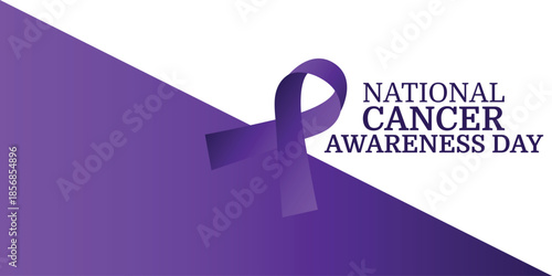 National Cancer Day background. Simple health banner