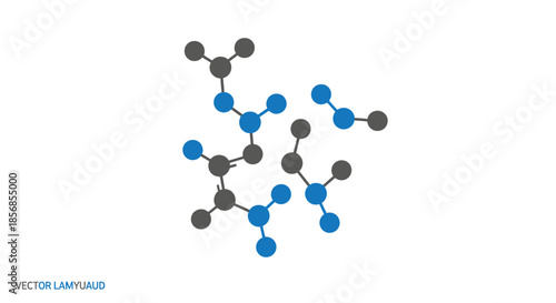 Abstract molecular structure, chemical bonds, science and technology concept