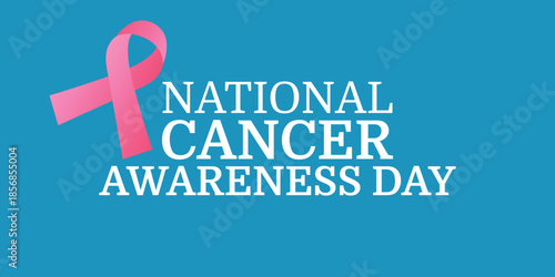 National Cancer Day background. Simple health banner