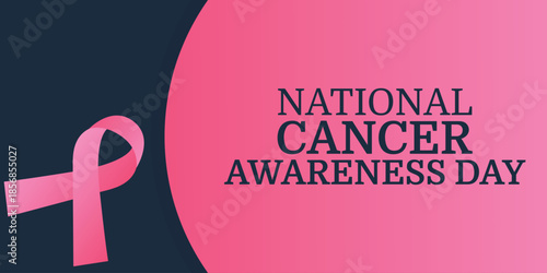 National Cancer Day background. Simple health banner