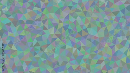 An abstract geometric background featuring an array of colorful irregularly shaped triangles in varying hues