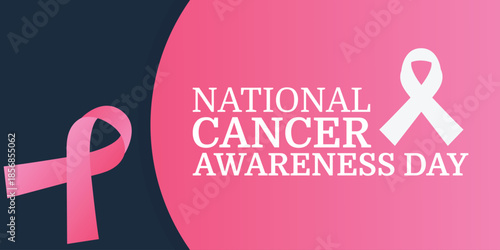 National Cancer Day background. Simple health banner