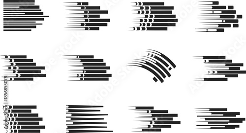 Dynamic Speed Lines Graphic Elements for Motion Graphics and Abstract Design Projects