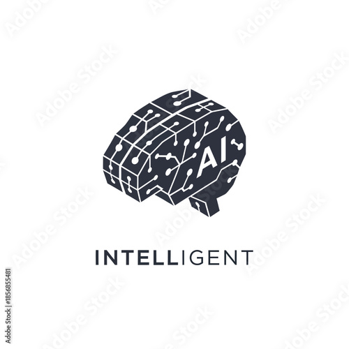 Artificial Intelligence Brain Circuit Board Concept.