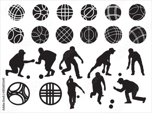 Foto Bocce Ball Silhouettes And Ball Designs