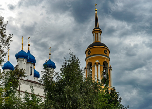 Annunciation cathedral. Year of construction - 1613, refectory and bell tower - 1819. City of Borovsk, Russia