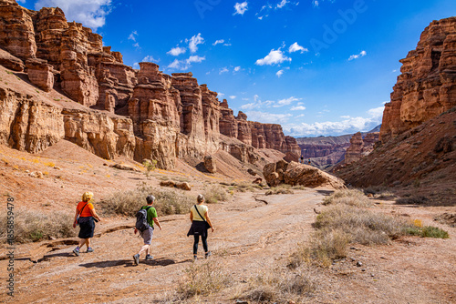 Charyn Canyon, Valley of Castles. The excellence of Kazakhstan. Panorama of natural unusual landscape