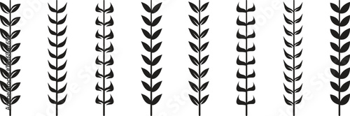 Laurel wreath element. Simple leaf element for design, banner, card. 