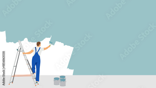 Home Renovation and Interior Painting Concept