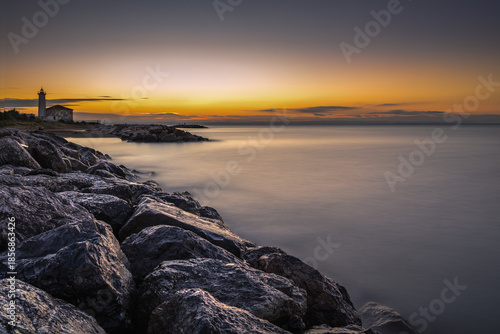 summer sunrise over the bibione lighthouse, Bibione, San Michele al Tagliammento, Venice, Italy
