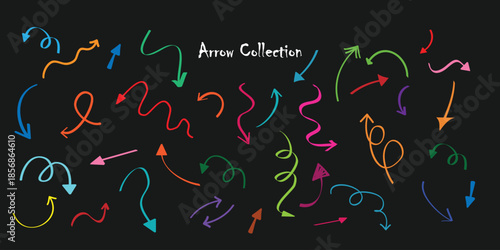 Colorful Hand-Drawn Arrow Collection