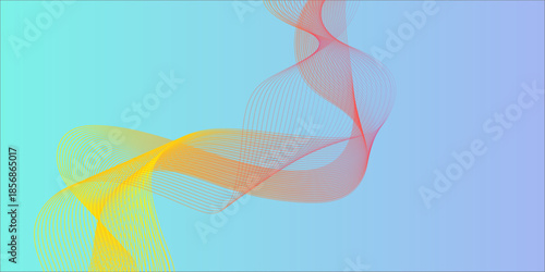Abstract vibrant flowing lines on a gentle gradient background creating a dynamic pattern illustration