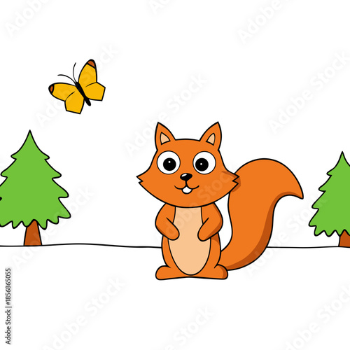 squirrel with a tree