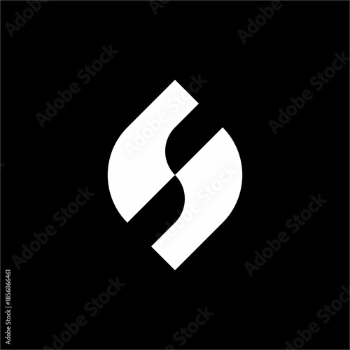Elegant Letter S leaf logo with a futuristic edge. Perfectly suited for green architecture or innovative agritech firms.