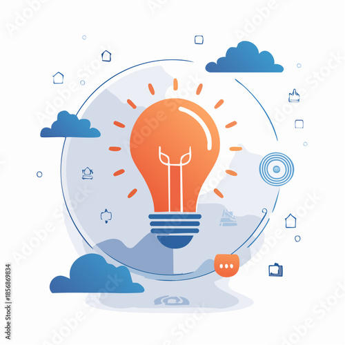 Icône d’ampoule créative — Innovation et idées