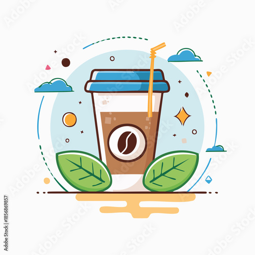 Délicieux café en gobelet isolé