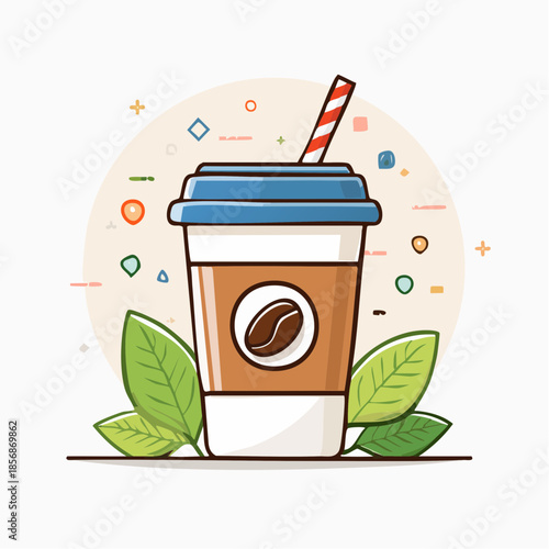 Délicieux café en gobelet isolé