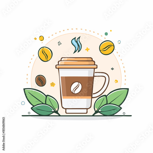 Délicieux café en gobelet isolé