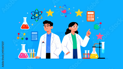 scientists in lab with equipment