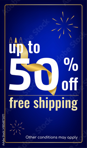 Vertical Sale banner with diagonal stripes or ribbons. abstract discount background for promotion, Big Sale, Special Offer, advertising, leaflets, flyers, social media post.