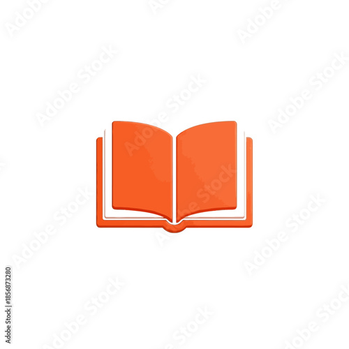 Orange Open Book Illustration.