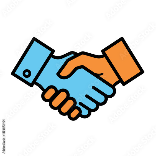 Two Hands Shaking in Partnership Agreement.