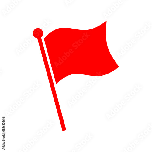 Minimalist Red Flag Icon