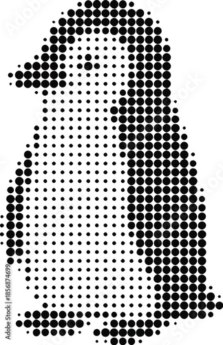 Antarctic Penguin Vector Illustration - Flightless Bird Silhouette for Arctic Climate and Wildlife Conservation