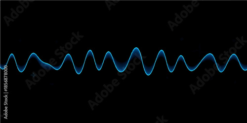 Sharp blue abstract background illustration featuring razor steel lines and a black spiral cable cord for a technology connection design