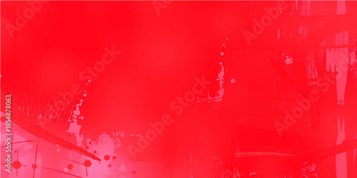 Grungy red paint texture with a dark vintage pattern on an aged wall creates a weathered art backdrop for Christmas designs