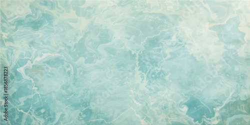 Abstract blue watercolor grunge background featuring wet ripples and liquid textures of ocean waves reflecting clear summer light on the surface of a cold winter sea