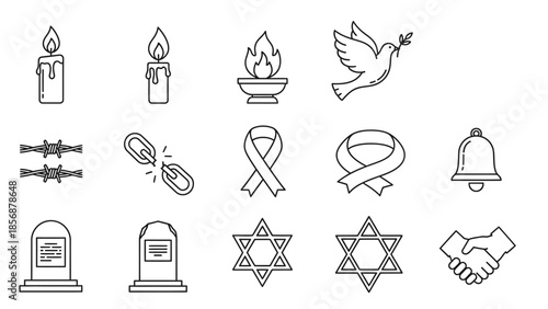 set of religious symbols