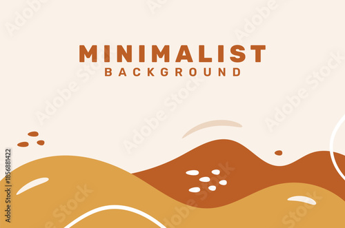 Hand drawn boho background with Scandinavian and tropical style