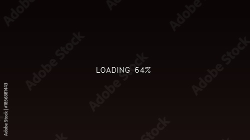 Modern progressbar animation showing loading status and displaying percentage in a simple style