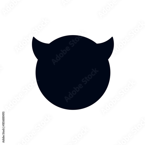 devil evil purple face horned smiling with horns mischief naughty  halloween emoji symbol sign icon vector illustration isolated flat