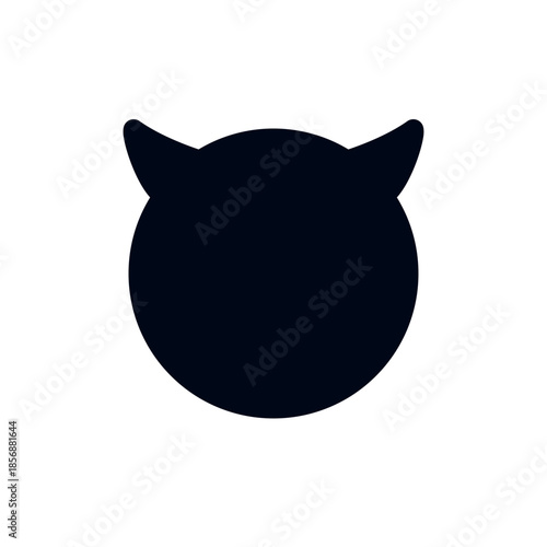 devil evil purple face horned smiling with horns mischief naughty  halloween emoji symbol sign icon vector illustration isolated flat