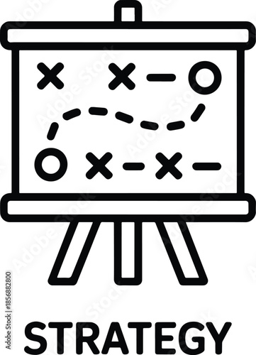 Business strategy planning on whiteboard visualization