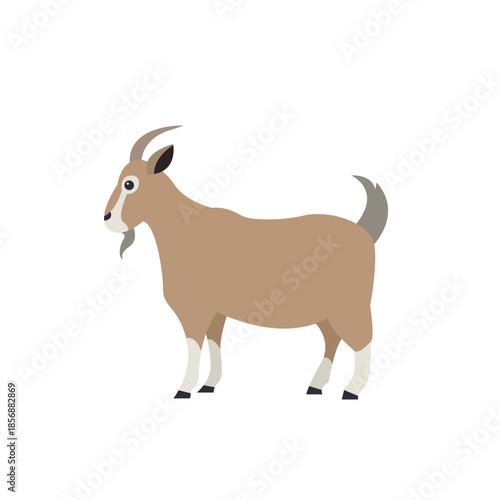 goat g.o.a.t. animal greatest of all time cute emoji symbol sign icon vector illustration isolated flat