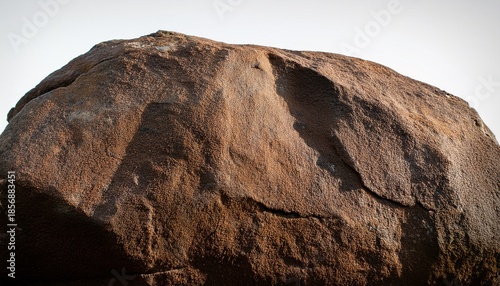 a large brown rock with a rough surface