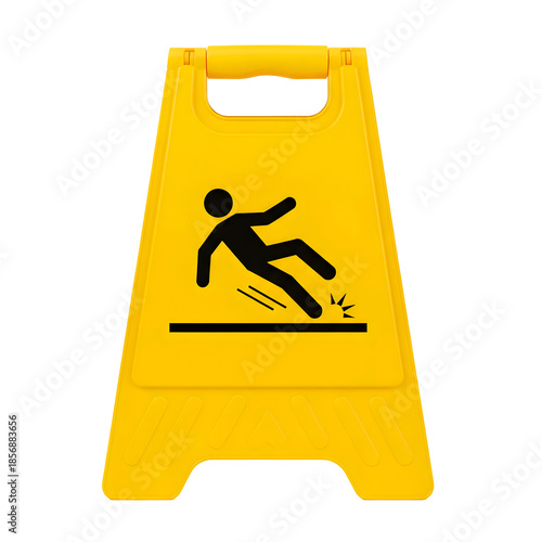 [Generative AI] 미끄럼 주의 경고 안내 스탠드 사인