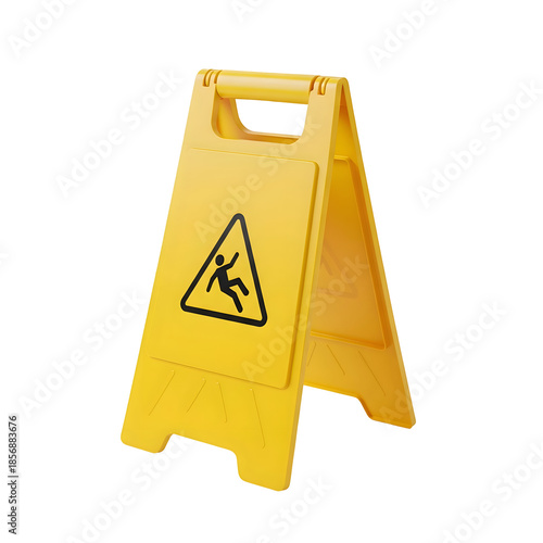 [Generative AI] 미끄럼 주의 경고 안내 스탠드 사인