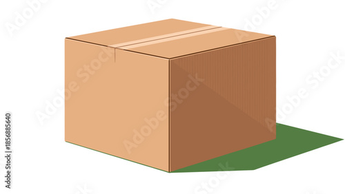 Cardboard Box Vector: Secure Packaging, Shipping Container, and Delivery Symbol - Isolated on transparent background, Representing E-commerce, Storage, and Moving Solutions