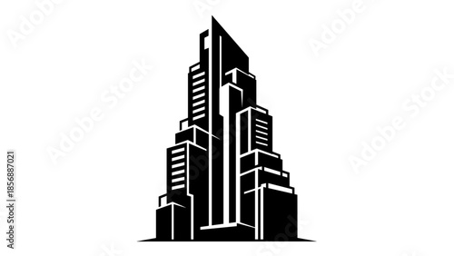Black and White City Skyline Building.